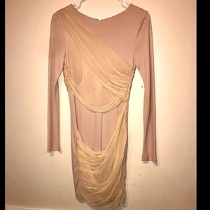 Alice + Olivia Light Pink Long Sleeve Dress